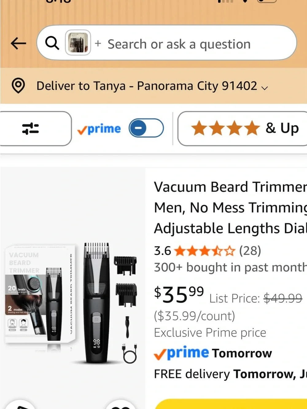 Vacuum Beard Trimmer - Black - Men Grooming